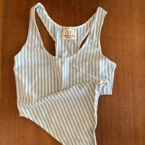 Fashion Brand Company XS striped thong bodysuit
